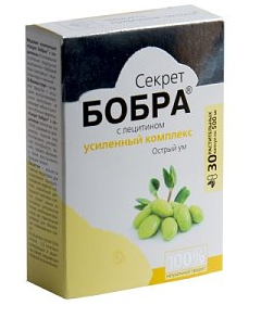 Секрет бобра с лецитином, Острый ум, 30 капсул