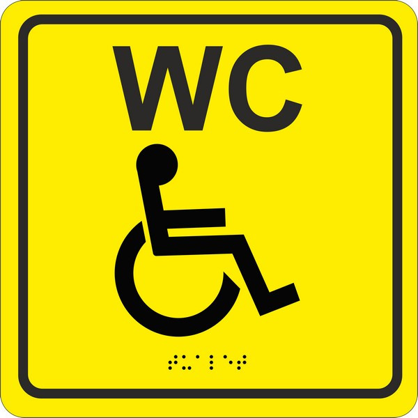 MP-010Y3 Табличка 200х200 "Туалет для инвалидов" - фото 1 - id-p115198083