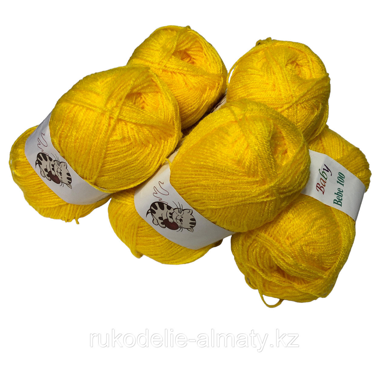 Акриловая пряжа для новорожденных Bebe 100 желтый - фото 3 - id-p85166540
