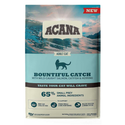 Низкозерновой корм для взрослых кошек с рыбой / 1,8 кг Acana Bountiful