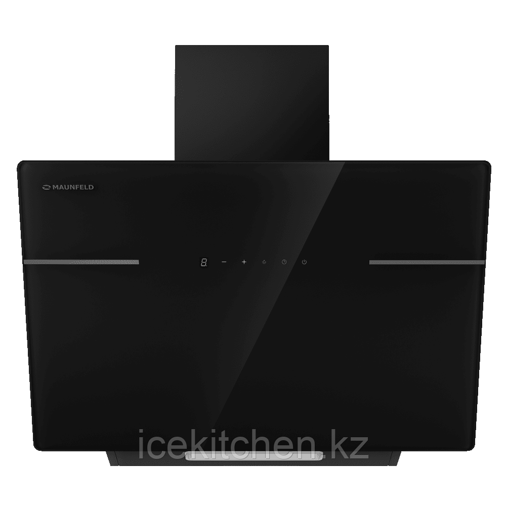 Наклонная кухонная вытяжка Astro 60 чёрное стекло - фото 2 - id-p115238956