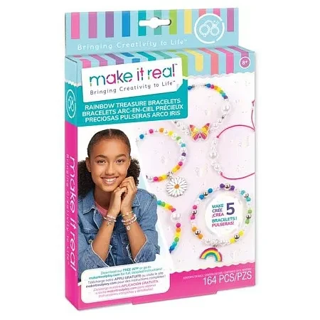 Набор для творчества Make It Real для изготовления браслетов Rainbow Treasure Bracelets 1216MR - фото 1 - id-p114870142