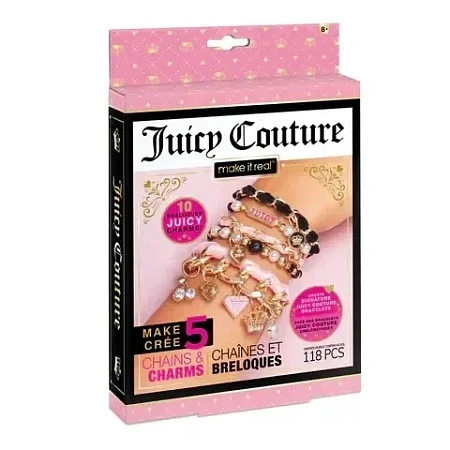 Набор для творчества Make It Real Создание браслетов Juicy Couture Mini Chains and Charms 4431MR