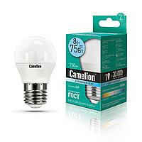 Эл. лампа светодиодная Camelion LED8-G45/845/E27 Холодный LED8-G45/845/E27