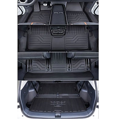 Автомобильные однослойные коврики Volkswagen ID.6, салон+багажник, TPE