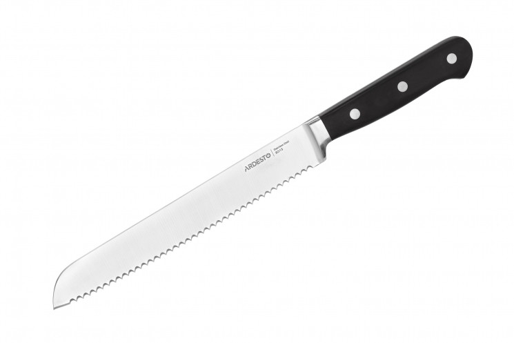 Кухонный нож для хлеба Ardesto Black Mars 32 см длина лезвия 20 3 см черный нерж.сталь дерево AR2033SW - фото 1 - id-p114869842