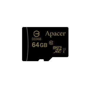 Карта памяти Apacer AP64GMCSX10U1-R 64GB + адаптер - фото 1 - id-p115243144