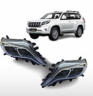 Передние фары на Land Cruiser Prado 150 2014-17 дизайн W222