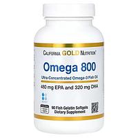CGN, Омега 800, 480 ЭПК / 320 ДГК, 1000 мг, балық желатинінен жасалған 90 капсула