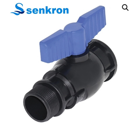 Кран ПЭ шаровый 32  ВН / НР резьба  Senkron