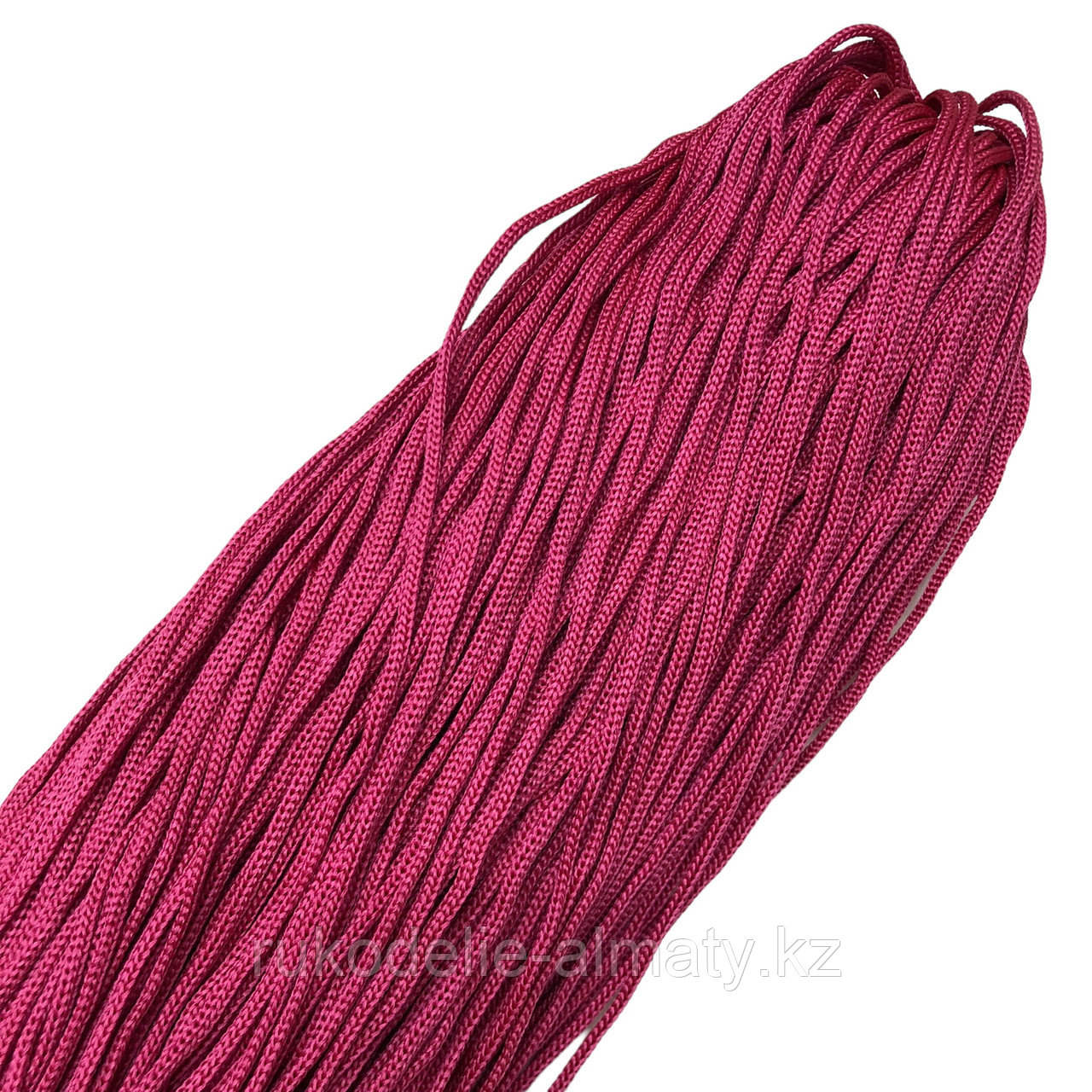 Полиэфирный шнур без сердечника, 3мм, пасма светло-вишневый - фото 6 - id-p85207540