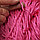Полиэфирный шнур без сердечника, 3мм, пасма ⠀ ярко-розовый, фото 7
