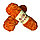Пряжа для ручного вязания ,плюшевая рыжий, фото 4