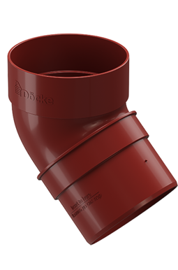 Колено 45, Docke Standard, цвет красный(RAL 3005) - фото 1 - id-p115248080