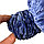 Пряжа для ручного вязания ,плюшевая синий пыльный, фото 4