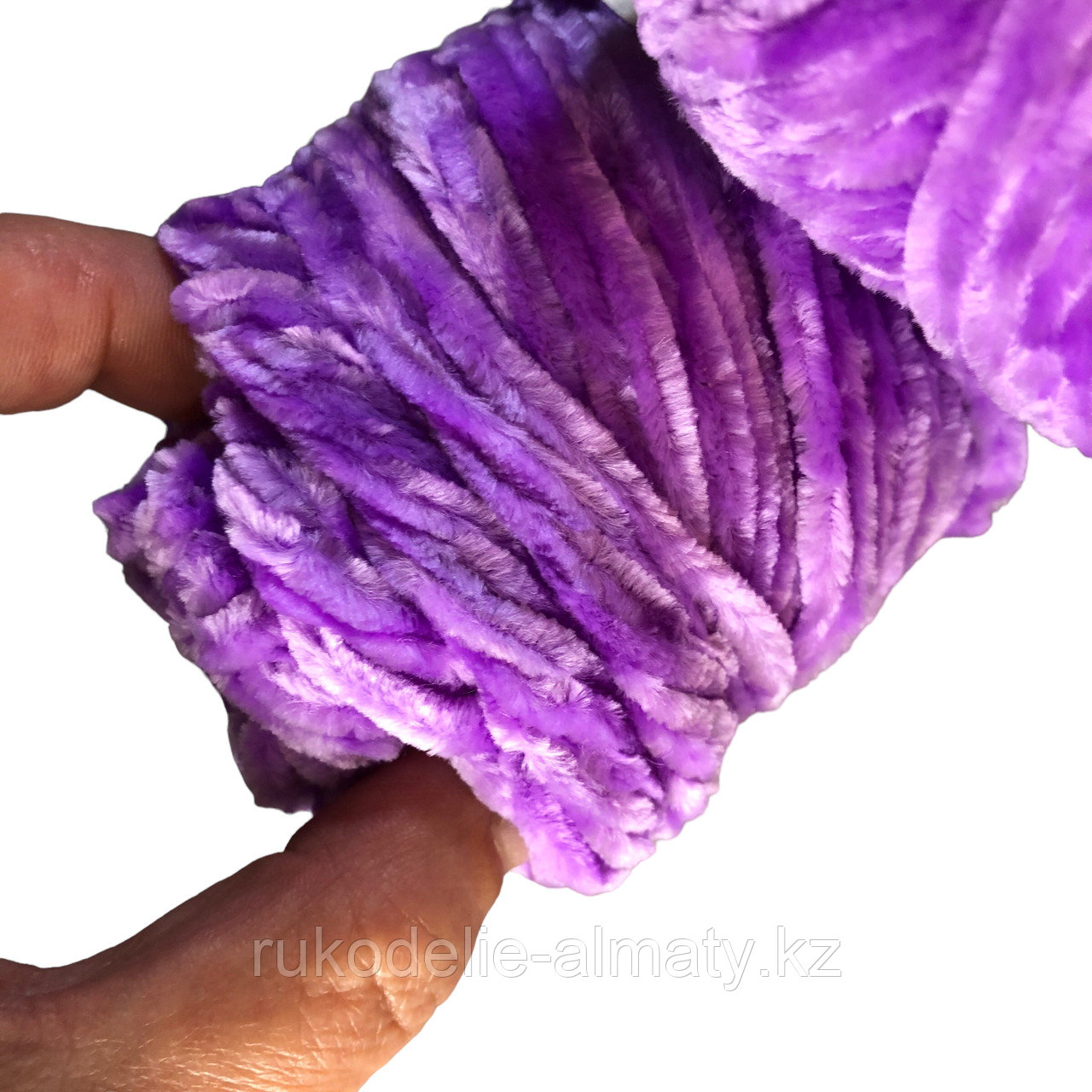 Пряжа для ручного вязания ,плюшевая сиреневый - фото 5 - id-p102556872