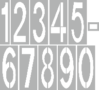 ГОСТ Дорожный трафарет 1.22 Цифры (комплект) Магнитный винил, 0.5мм