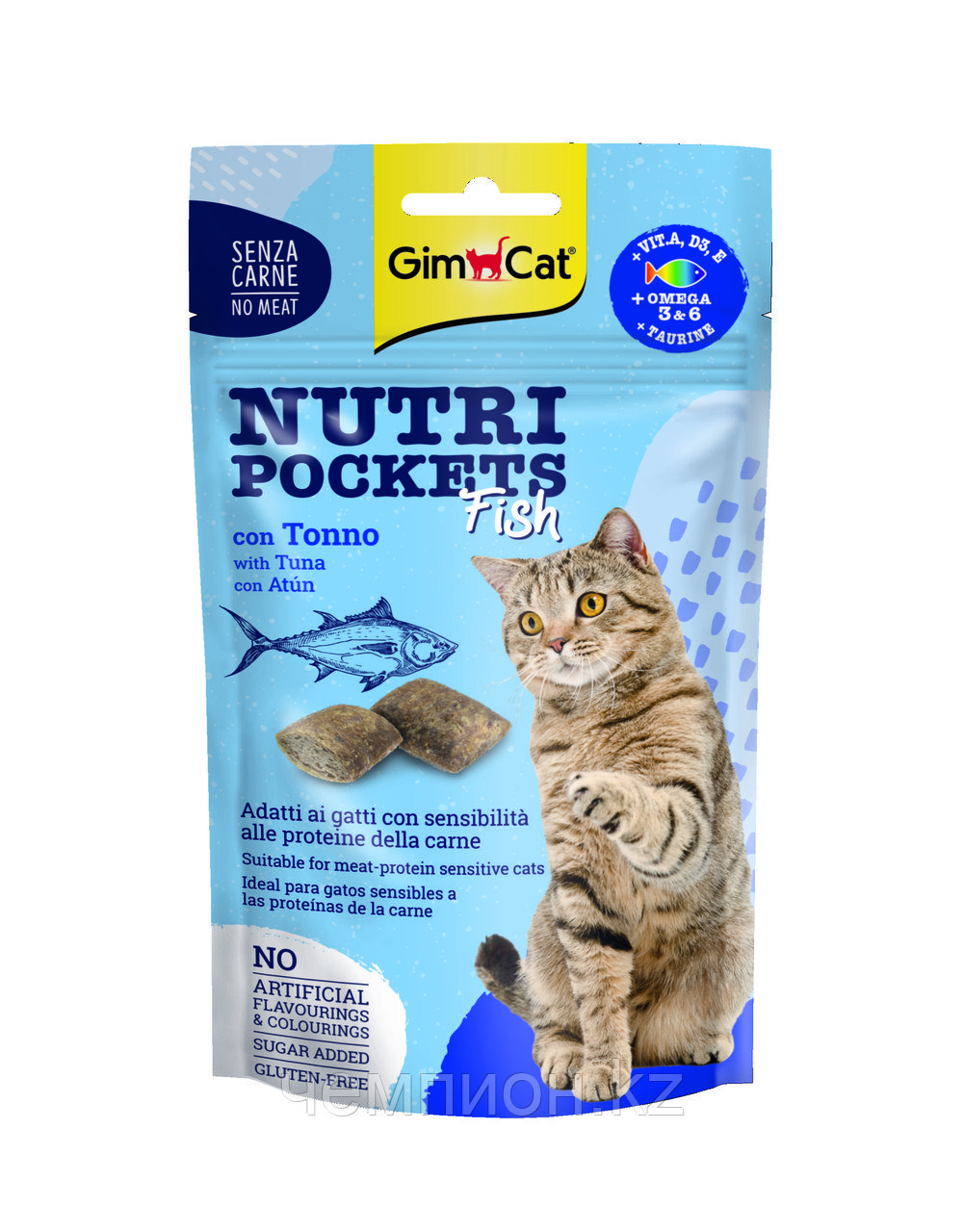 419442 GimCat Nutri Pockets Tuna, с тунцом, 60 г.