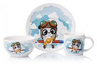 Набор детской посуды Ardesto Panda pilot 3 пр. фарфор AR3451PS