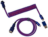 Кабель Type-A/Type-C Keychron Premium Coiled Aviator Cable-Straight Purpule CAB1_KEYCHRON