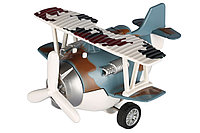 Самолет металический инерционный Same Toy Aircraft cиний со светом и музыкой SY8015Ut-4