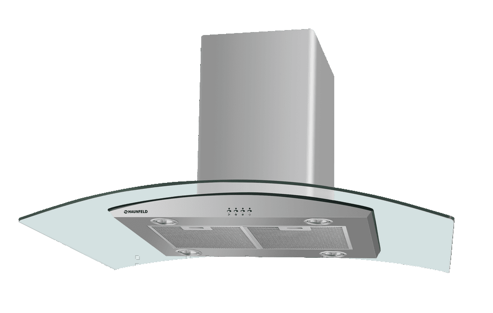 Дизайнерская кухонная вытяжка Ancona PlusA 90 нержавеющая сталь\прозрачное стекло - фото 1 - id-p115251524
