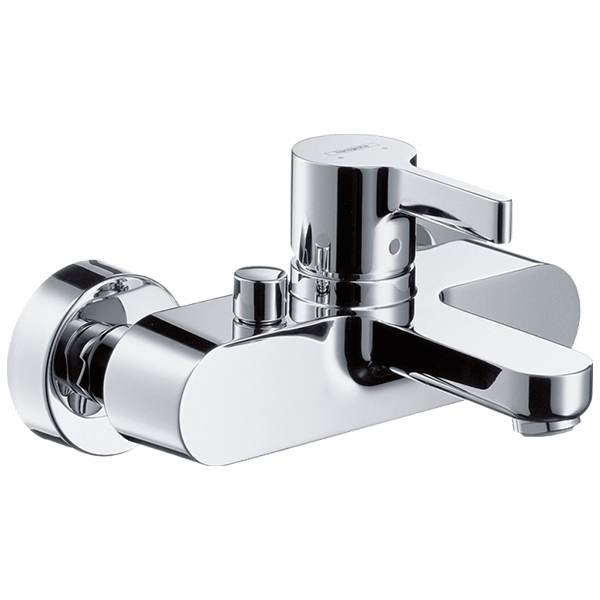 Смеситель для ванны с донным клапаном Hansgrohe Metris S 31460000, на 2 отверстия, хром - фото 1 - id-p115251950