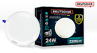 LED спот SATURN круглый с/у 24W 6400K (DEUTSCHER)