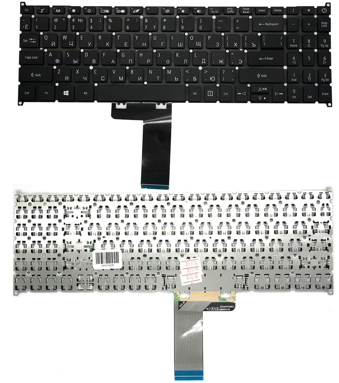 Клавиатура для ноутбука Acer Swift 3 SF315-51, RU, без рамки, черная - фото 1 - id-p115253935