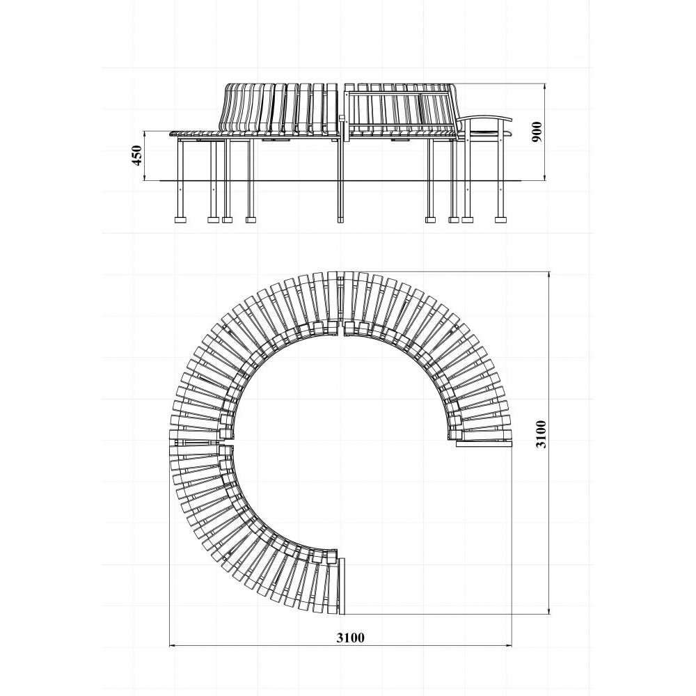 Лавочка TRK.KZ-348 - фото 2 - id-p115254565