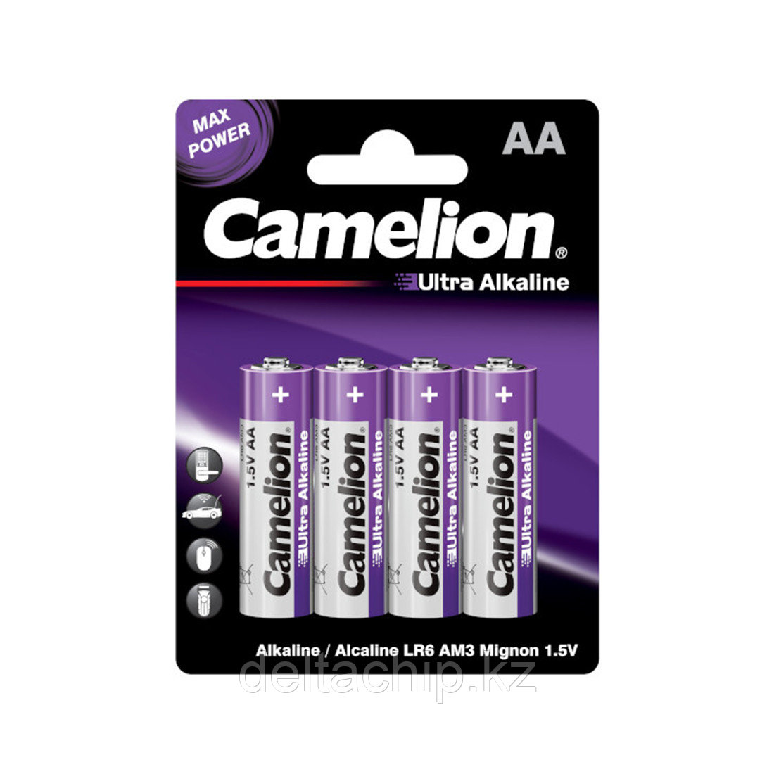 Батарейка CAMELION LR6-BP4UT Ultra Alkaline AA 1.5V 2700 mAh 4 шт. в блистере