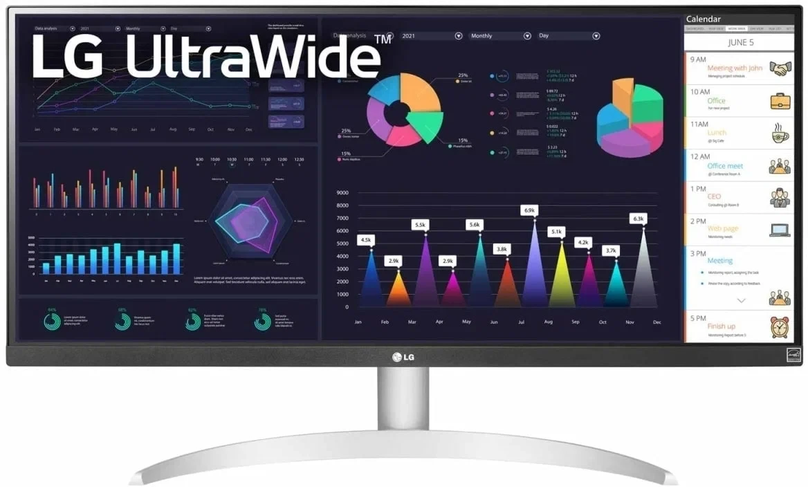 LG 29WQ600-W Монитор UltraWide 29'' Full HD 2560х1080 IPS, 21:9, HDMI ...