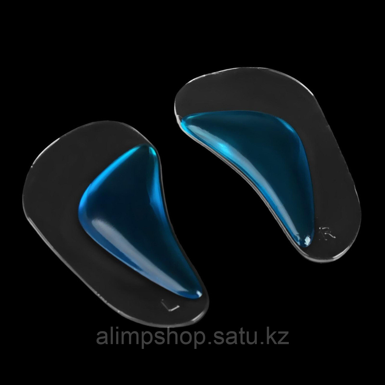 Супинаторы для обуви, амортизирующие, силиконовые, L (36-38 р-р), пара, цвет прозрачный/голубой - фото 2 - id-p115263008