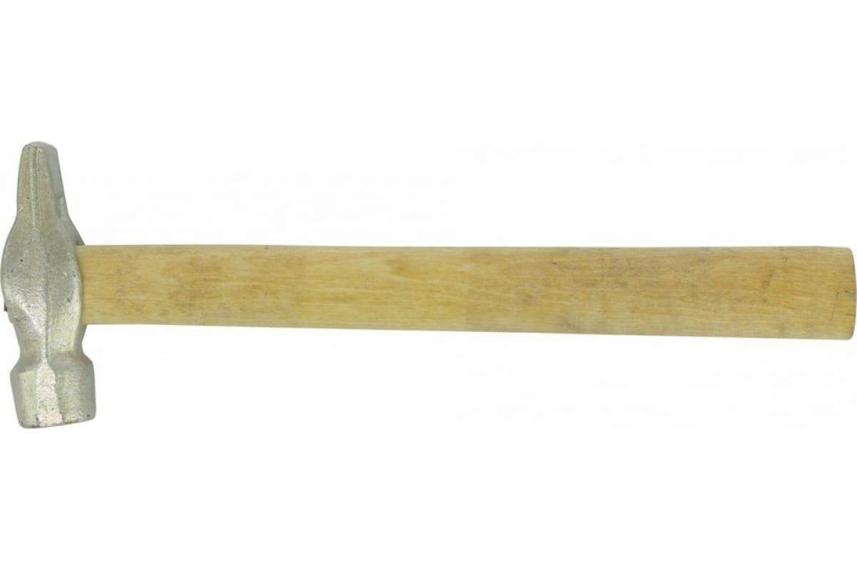 Молоток слесарный, 400 г, круглый боек, деревянная рукоятка // Россия