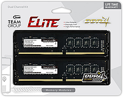 Оперативная память 32Gb Kit (2x16Gb) 3200MHz DDR4 Team Group ELITE CL22 TED432G3200C22DC01