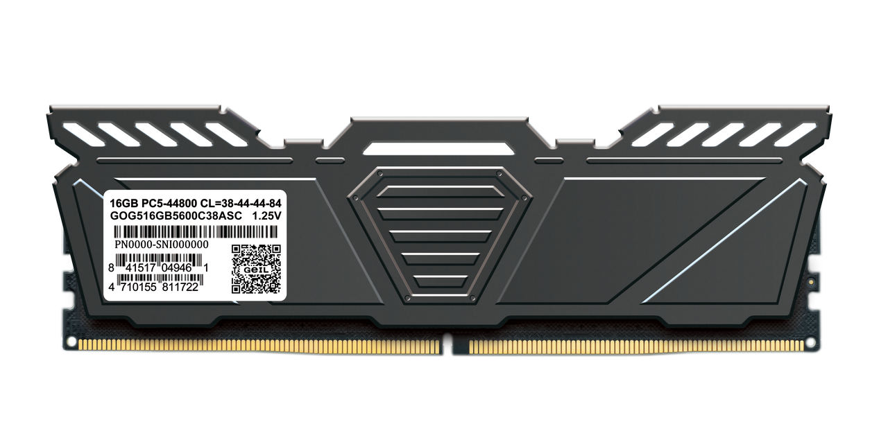 Оперативная память 32GB Kit (2x16GB) GEIL Polaris 4800Mhz DDR5 PC5-38400 GOG532GB4800C40DC Gray - фото 4 - id-p115263336
