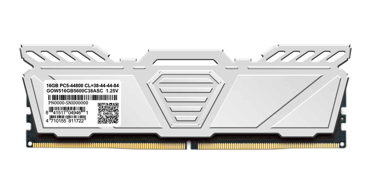Оперативная память 32GB Kit (2x16GB) GEIL Polaris 5200Mhz DDR5 PC5-41600 GOW532GB5200C42DC White - фото 3 - id-p115263347