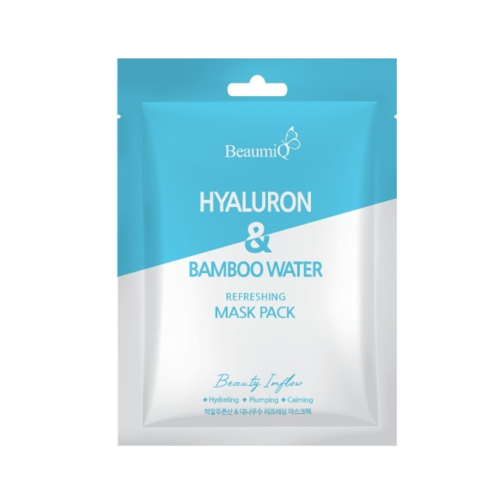 Маска для лица BeaumiQ Mask Pack Hyaluron&Bamboo Water с гиалуроном и бамбуковой водой 23 мл