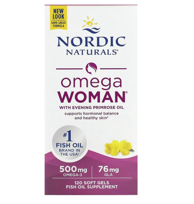 Nordic Naturals, Omega Woman, с маслом примулы вечерней, 120 капсул