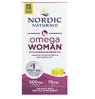 Nordic Naturals, Omega Woman, с маслом примулы вечерней, 120 капсул