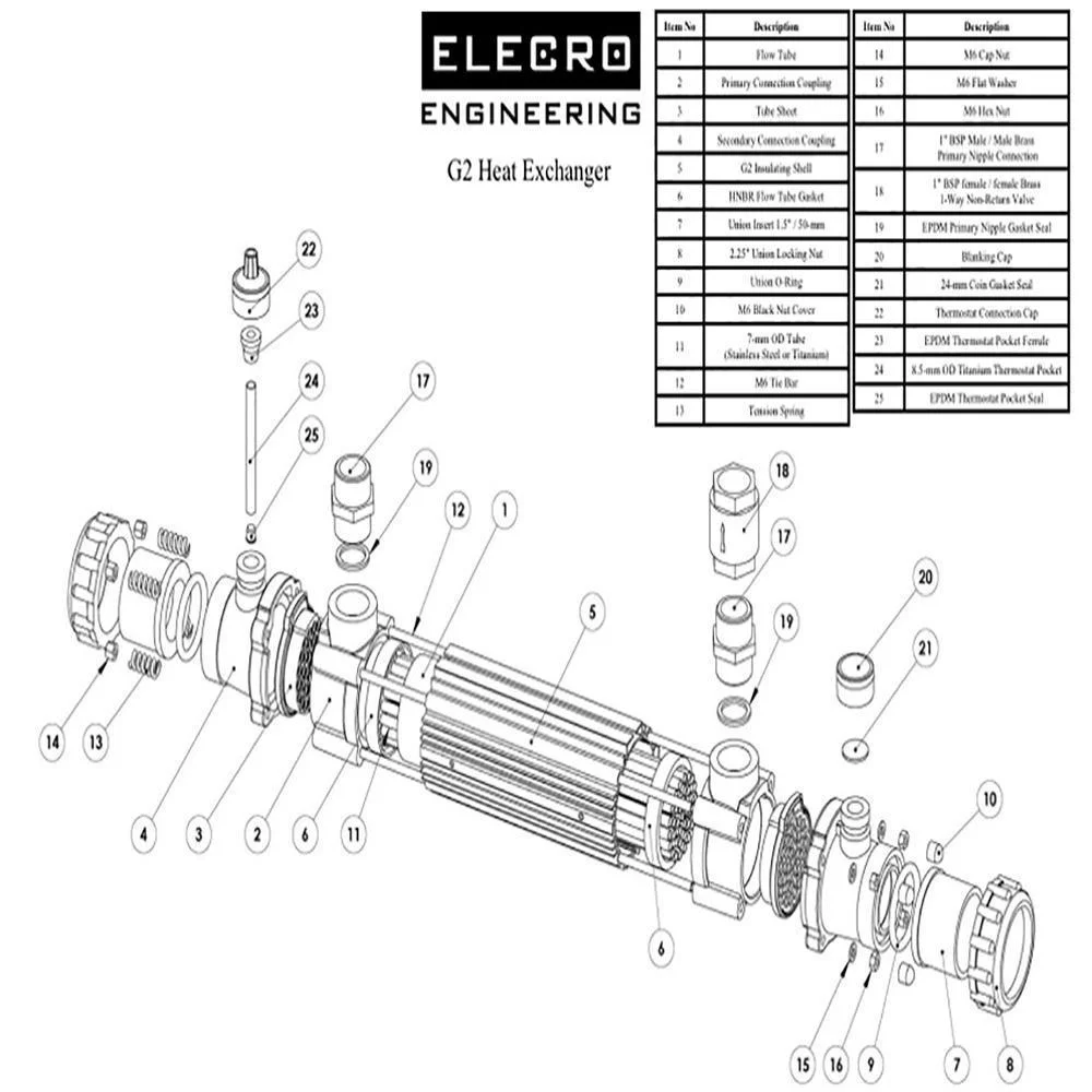 Теплообменник Elecro G2I HE122 для бассейна (122 кВт, нержавеющая сталь Incoloy+316L) - фото 8 - id-p115264838