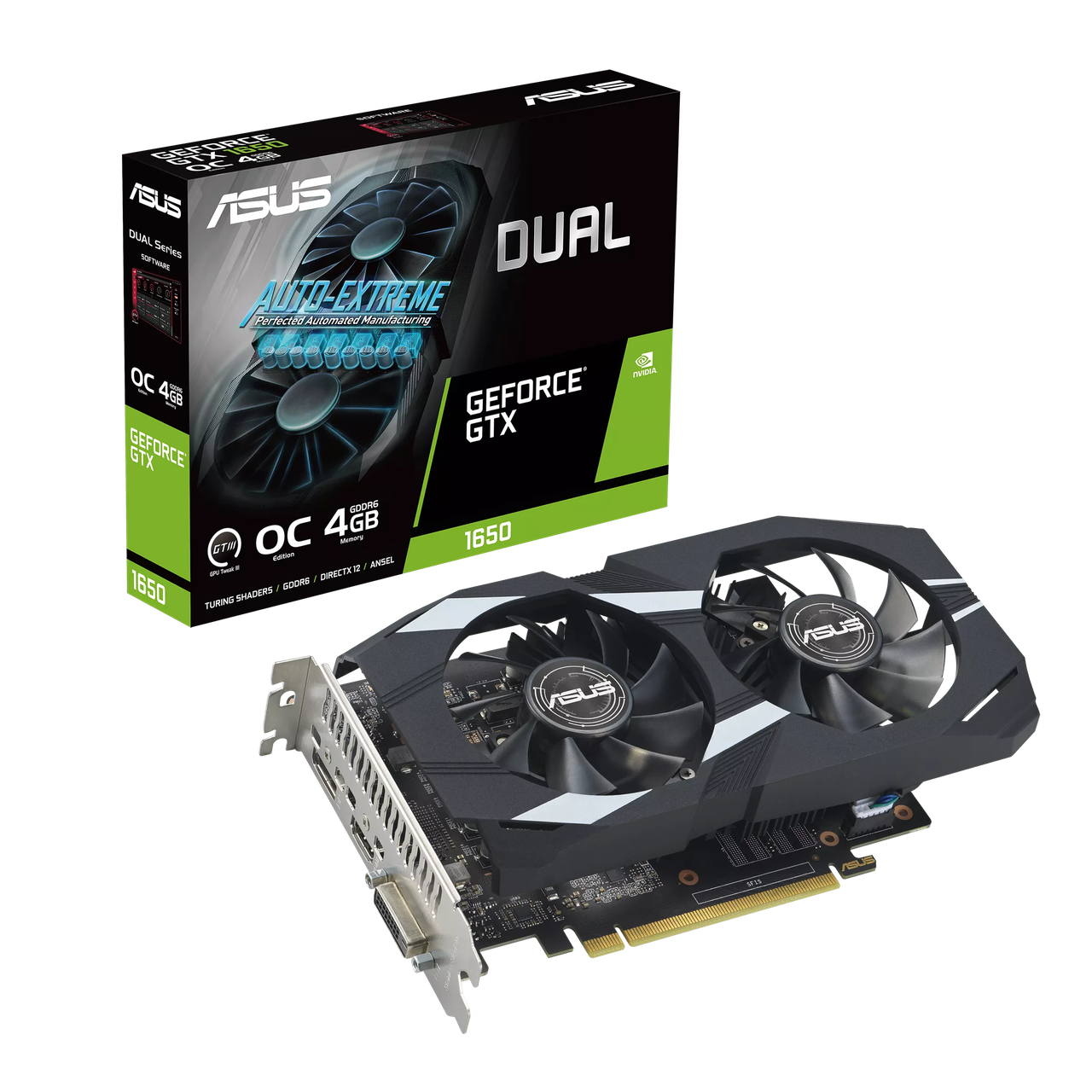 Видеокарта ASUS GeForce GTX1650 OC 4Gb (DUAL-GTX1650-O4GD6-P-EVO)