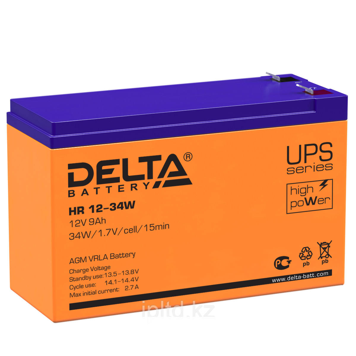 Delta аккумуляторная батарея HR12-34W (12V / 9Ah)