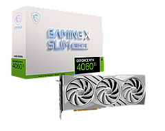Видеокарта MSI GeForce RTX 4060 Ti GAMING X SLIM WHITE 16G