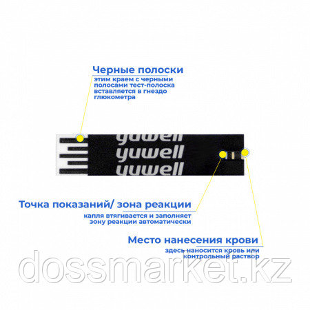 Тест-полоски для определения уровня глюкозы в крови Y330 (KZMED) - фото 2 - id-p115271803