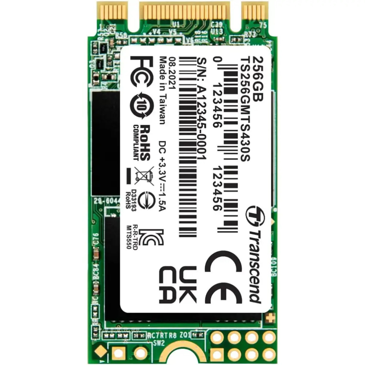 Жесткий диск SSD 256GB Transcend TS256GMTS430S M2 SALE! - фото 2 - id-p115271913