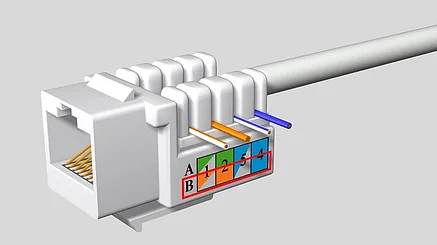 Розетка настенная телекоммуникационная 1 Модуль OK-1-RJ11 (с модулем), фото 2