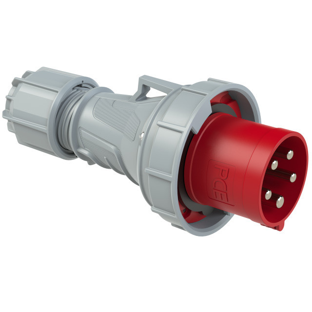 Вилка кабельная PCE, 63А, 400V, 3P+N+E, IP67