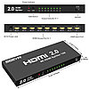 Сплиттер 1х8 HDMI версия 2,0 4К/60Hz YUV 4:4: HDR, фото 3