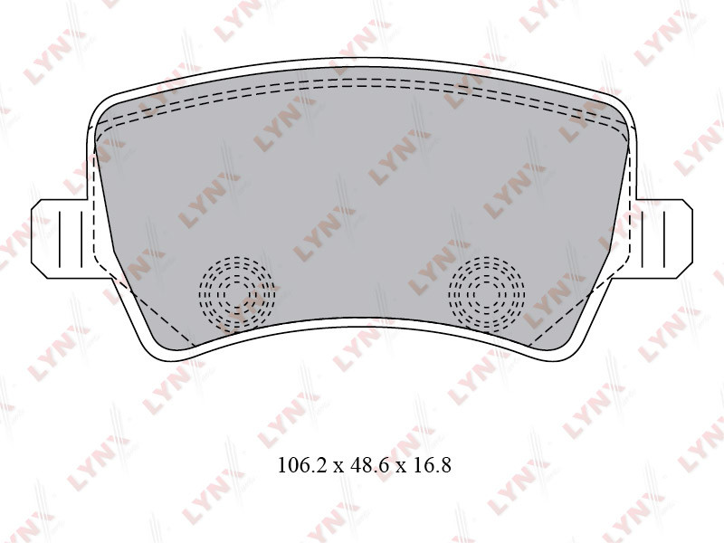 Колодки тормозные дисковые | зад | LYNXauto BD7817 - фото 2 - id-p114621376
